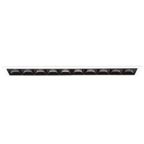 Downlight encastré à 10 lumières noir, 4000K, 21W (1/2)