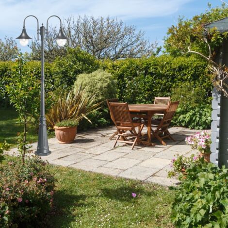 Ideal Lux CIMA - Lampadaire extérieur 2 lumières anthracite IP43, E27 (1/2)