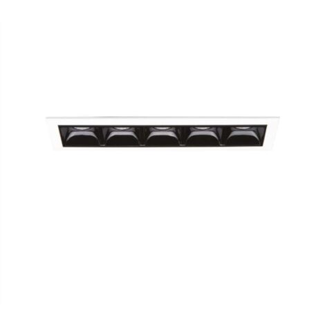 Ideal Lux LIKA Downlight Encastré Rectangle 5 Lumières Noir 146cm 4000K (1/2)