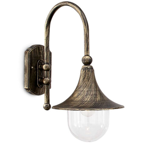 Ideal Lux Cima - Applique murale extérieure à 1 ampoule en laiton IP43, E27