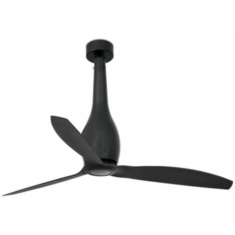 Ventilateur de plafond Faro Eterfan noir mat 3 pales avec moteur à courant continu (1/5)