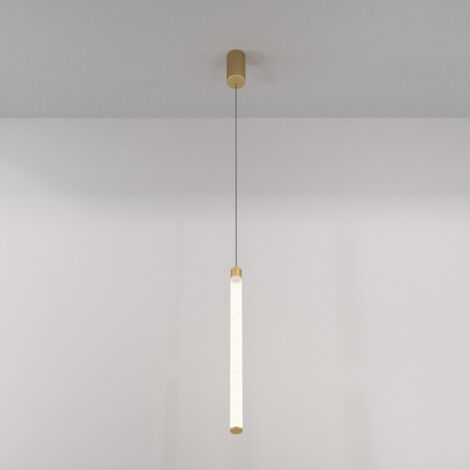 Lampe à suspension Lampe à suspension réglable en hauteur couleur or LED (1/2)