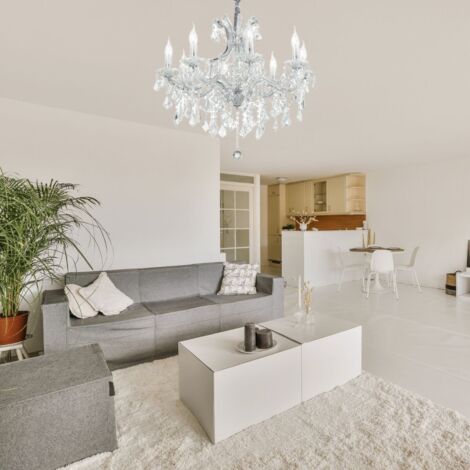 Ideal Lux Napoleon - Suspension à 8 ampoules, chrome (1/2)