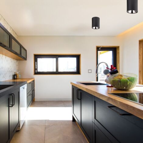 Ideal Lux Nitro - Downlight rond à LED à 1 lumière, noir (1/2)