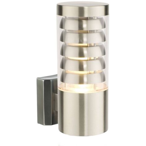 Applique Murale Industrielle En Acier Inox Chromé - Lampe E27, Occasion Fonctionnelle