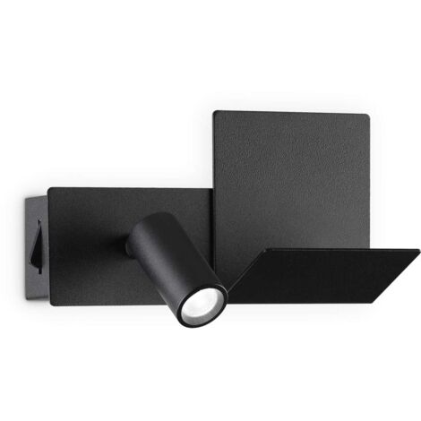 Ideal Lux KOMODO-1 Liseuse LED noire, interrupteur intégré, 3000K, non dimmable (1/2)