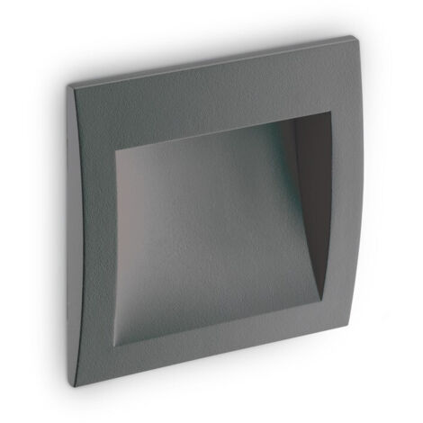 Applique d'extérieur LED carrée encastrable Anthracite IP65, 3000K (1/2)