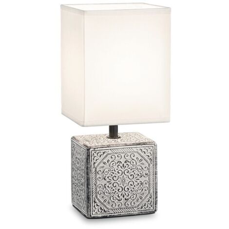 Ideal Lux KALI-1 - Lampe de table d'intérieur 1 lumière blanche avec abat-jour, E14 (1/2)