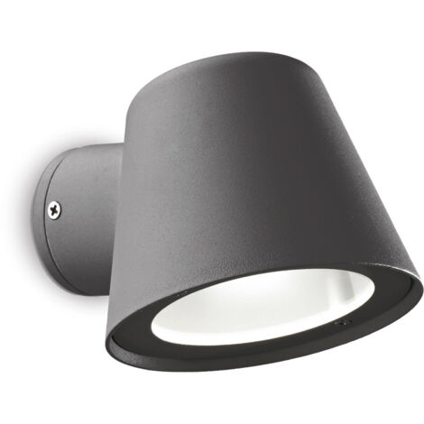 Ideal Lux Gas - Applique murale d'extérieur à 1 ampoule anthracite IP43, GU10 (1/2)