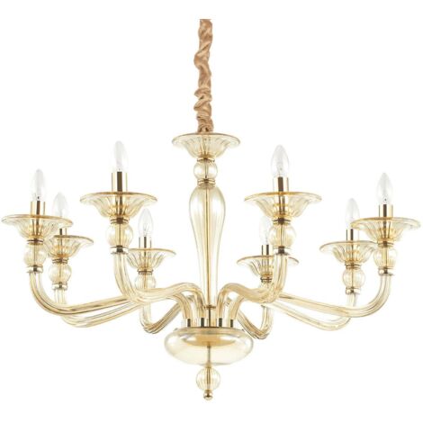 Ideal Lux Danieli - Suspension à 8 ampoules ambre, E14 (1/2)