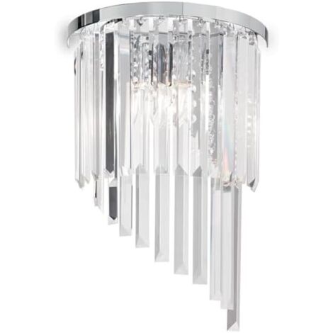 Ideal Lux Carlton - Applique murale à 3 ampoules Chrome, E14 (1/2)