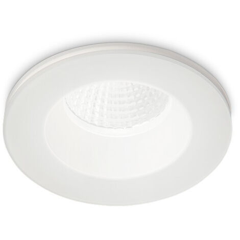Downlight Encastré Rond Blanc IP65, 3000K, 8W (1/2)