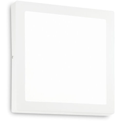 Ideal Lux UNIVERSAL SQUARE Plafonnier semi-encastré à LED intégré de 30 cm, blanc 2700 K