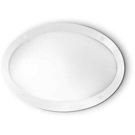 Ideal Lux Maddi - 1 Diffuseur de Lumière Plafonnier / Applique Murale Extérieur Blanc IP66, E27 (1/2)