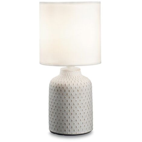 Ideal Lux KALI-3 - Lampe de table d'intérieur 1 lumière blanche avec abat-jour, E14 (1/2)