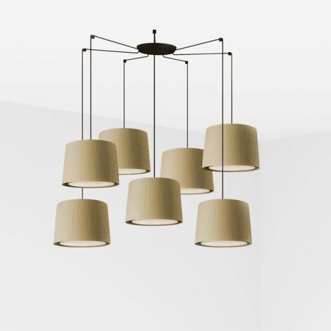 Faro SAMBA Suspension noire, verte, suspension, 7 lumières (1/3)