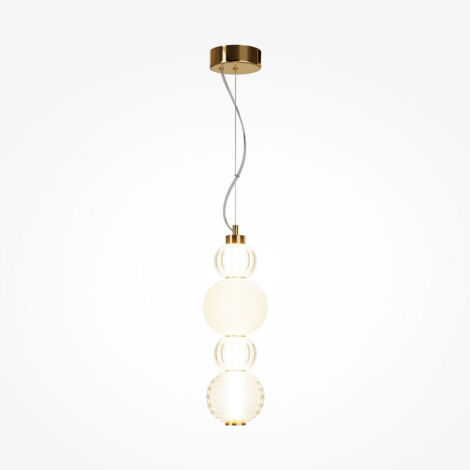Maytoni Collar Plafonnier suspendu moderne et mince doré LED intégrée 3000K (1/5)