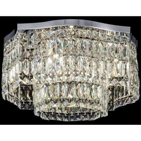 Plafonnier plafonnier lampe de salon lampe de salle à manger cristaux métalliques E14 (1/2)