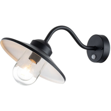 Elstead Klampenborg Applique extérieure dôme noire, IP44