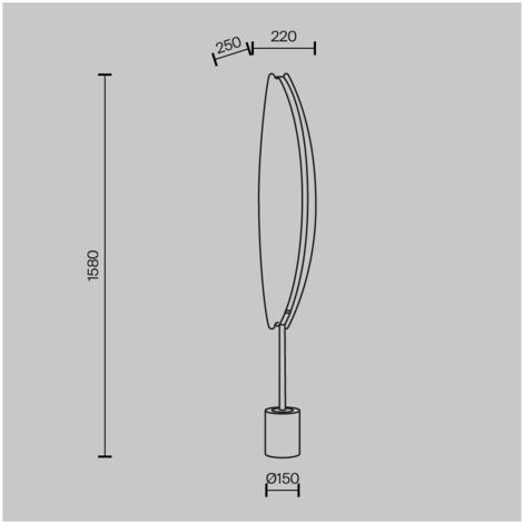 Lampadaire LED Mairia à Intensité Variable Moderne En Aluminium Gris - Lampe Sur Pied Pour Salon Et Salle à Manger
