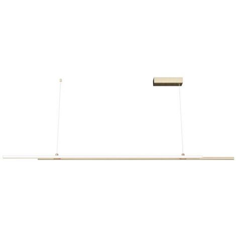 Maytoni Halo Plafonnier suspendu moderne de 150 cm à intensité variable en laiton, 4 000 K, 2 200 lm, abat-jour blanc (1/4)