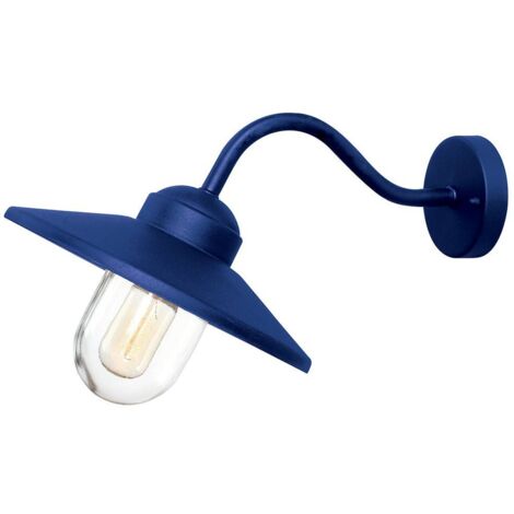 Elstead Klampenborg Lanterne Murale Extérieure 1 Lumière Bleu Marine IP44