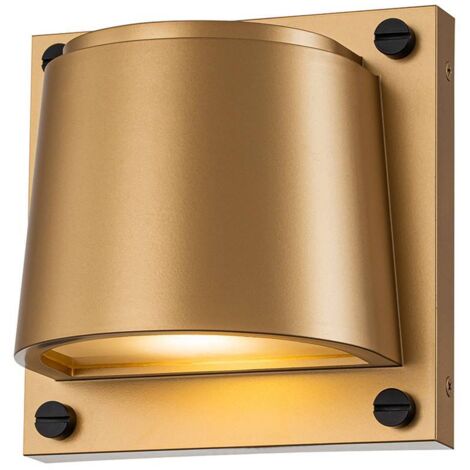 Elstead Scout Petite applique d'extérieur 1 lumière en laiton peint Heritage IP44 (1/5)