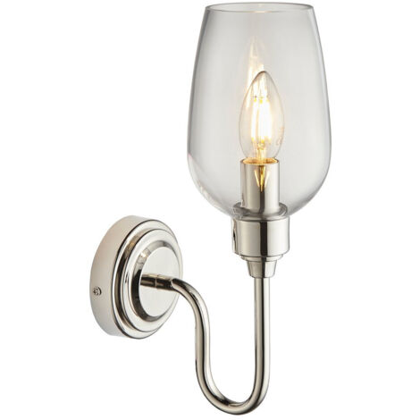 Suspension Bolla, nickel brossé et verre, 9 ampoules | Leroy Merlin