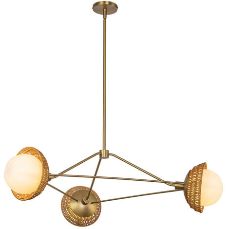 Elstead Alora Mood Perth Suspension contemporaine en or brossé, 3 ampoules E14 (1/5)