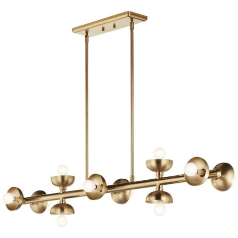 Elstead Kichler Palta Plafonnier suspendu contemporain en bronze champagne, 10 ampoules E14 (1/5)