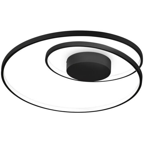 Ideal Lux OZ Plafonnier semi-encastré à LED intégré noir 4000K