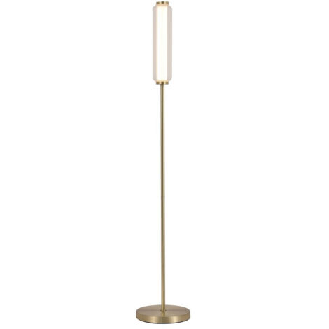 Searchlight Mod Lampadaire LED, métal laiton satiné, acrylique opale et transparent (1/4)