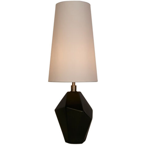 Searchlight Apex Lampe de table Ape1 Light, métal laiton antique, résine noire et blanc (1/4)