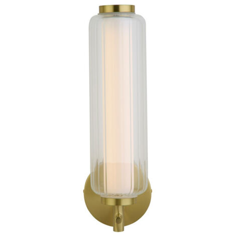 Searchlight Mod Applique murale LED, métal laiton satiné, acrylique opale et transparent (1/4)