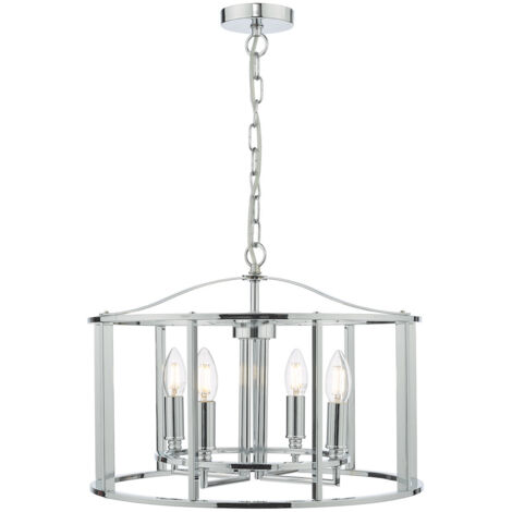 Myka Suspension à 4 lampes, chrome poli (1/5)