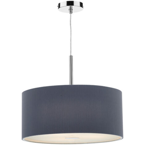 DAR ZARAGOZA - Suspension cylindrique 60 cm Gris, 3x E27 (1/5)