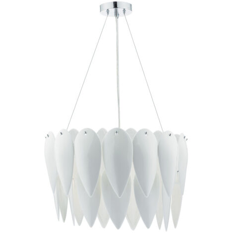 DAR PHILLIPA - Suspension en céramique blanche, 3x E27 (1/5)
