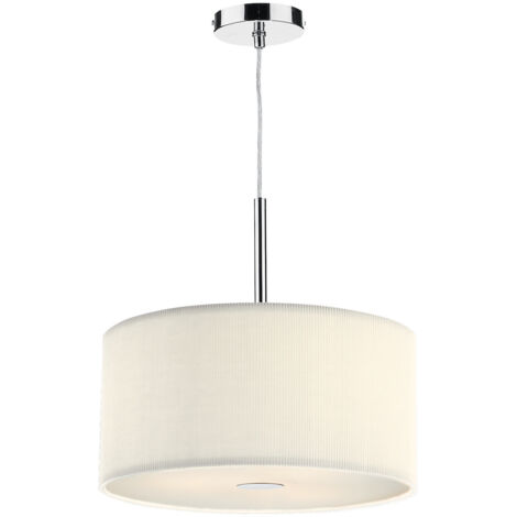 DAR ZARAGOZA - Suspension cylindrique Crème 400 mm, 3x E27 (1/5)