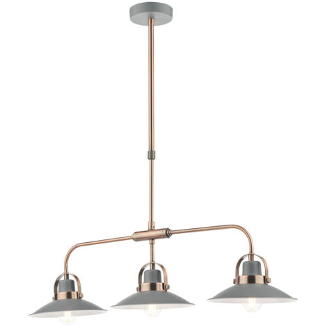 DAR LIDEN - Suspension à barre droite Cuivre graphite, 3x E14 (1/5)