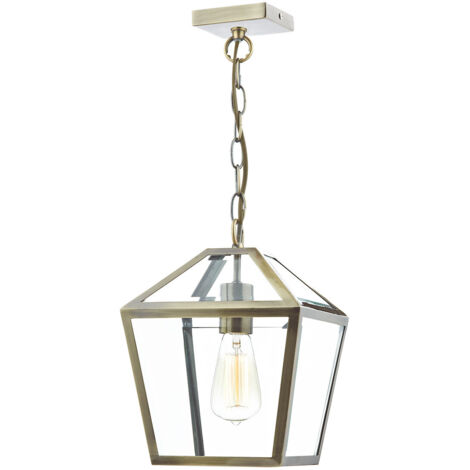 DAR CHURCHILL - Suspension Laiton Antique, 1x E27 (1/5)
