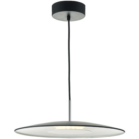 DAR ENOCH - Suspension Dome LED Noir & Acier Inoxydable (1/5)
