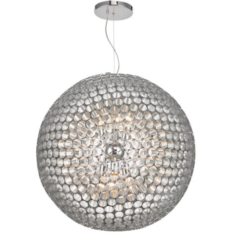 DAR SERAFINA - Suspension Sperical Chrome Brossé Large, 6x E27 (1/5)