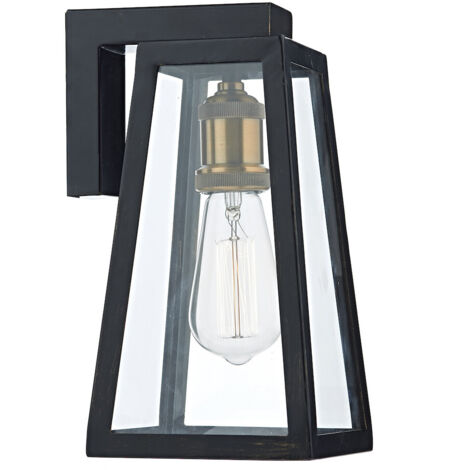 DAR DUVAL - Applique murale Lantern Duv Downlight Noir IP43 (1/5)