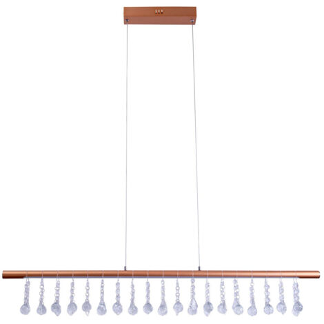 Suspension lampe à manger lampe de table à manger dimmable LED lampe en cristal or H 120 cm (1/5)