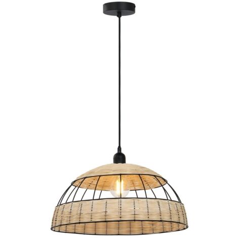 Globo Strahler Suspension à cadre métallique noire, 1 ampoule E27 (1/5)