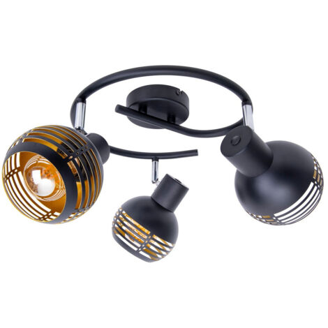 Naeve CASCO Spots de plafond en grappe noirs 3xE27 (1/5)