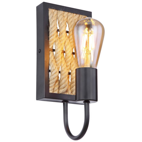 Globo Halia Applique murale noire mate 1x E27 (1/5)