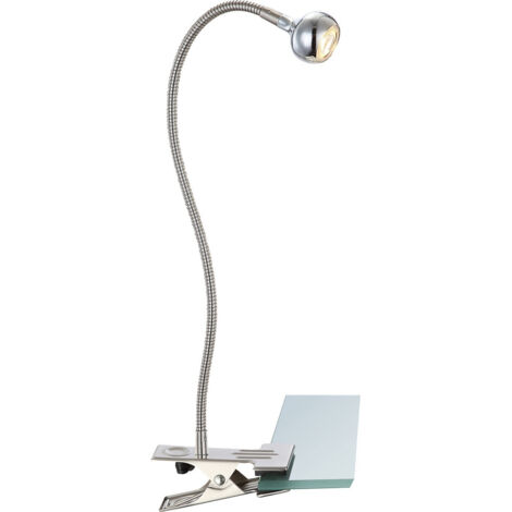 Globo Serpent Lampe à pince et à pince Nickel Mat LED 3000K (1/4)