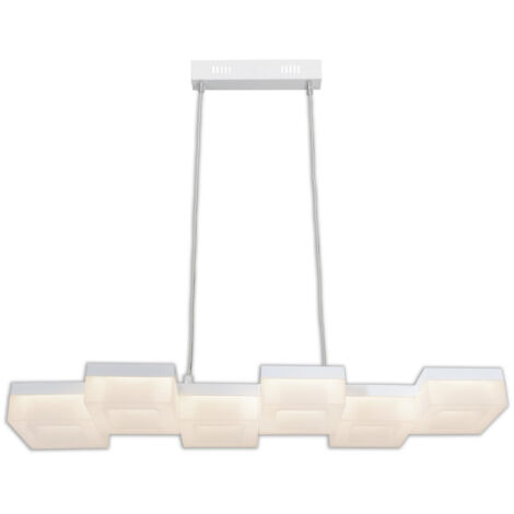 Suspension lampe suspendue plafonnier LED salle à manger lumière métal 30W blanc (1/5)