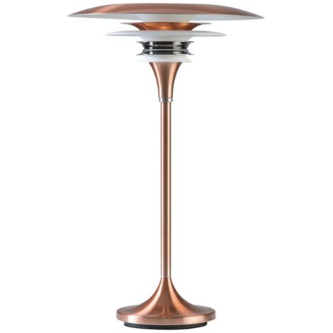 Diablo DaVinci 30cm Lampe de Table Moderne Cuivre, Interrupteur sur Cordon 1x G9